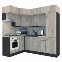 Bucatarie de Colt BIG GENA NEW DR. 160-230, Wenge / Decor K002